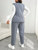 Conjunto Feminino de Colete e Calça Casual - Lúcia. Plus Size