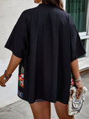 Conjunto Feminino de Kimono e Short com Bolsos - Vitória. Plus Size