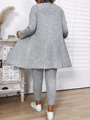 Conjunto Feminino de 3 Peças Jaqueta, Colete e Legging- Léa. Plus Size