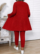 Conjunto Feminino de 3 Peças Jaqueta, Colete e Legging- Léa. Plus Size