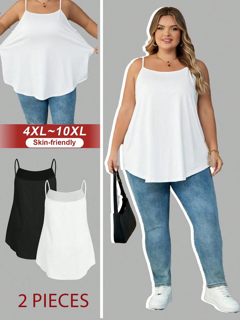 Conjunto de 2 Regata Básica Feminina - Emma. Plus Size