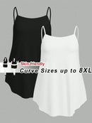 Conjunto de 2 Regata Básica Feminina - Emma. Plus Size