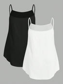 Conjunto de 2 Regata Básica Feminina - Emma. Plus Size