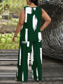 Conjunto feminino de manga curta e calça comprida Juny. Plus Size