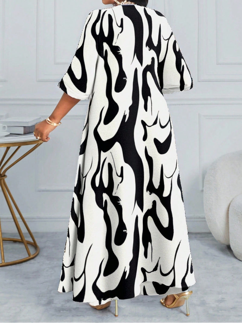 Conjunto feminino elegante com detalhe tipo Tricô  Heloísa. Plus Size