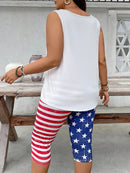 Conjunto feminino estampado Fabi. Plus Size