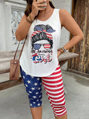 Conjunto feminino estampado Fabi. Plus Size