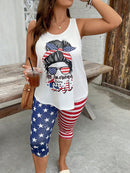 Conjunto feminino estampado Fabi. Plus Size