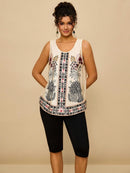 Conjunto feminino estampado Fabi. Plus Size