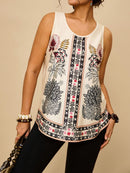 Conjunto feminino estampado Fabi. Plus Size