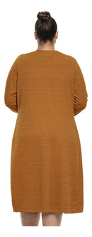 Cardigan Feminina Com Modelagem Reta E Mangas Longas - Amélie. Plus Size