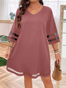 Vestido Feminino Manga 3/4 Leticia Plus Size