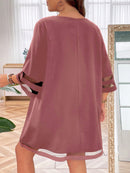 Vestido Feminino Manga 3/4 Leticia Plus Size