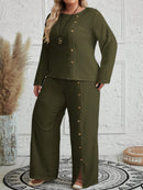 Conjunto feminino texturizado Brunellis Plus Size