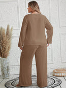 Conjunto feminino texturizado Brunellis Plus Size