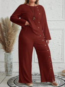 Conjunto feminino texturizado Brunellis Plus Size