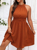 Vestido Feminino Sem Manga Kamila Plus Size Castanho / Gg E033