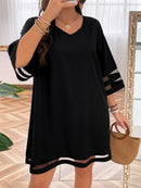 Vestido Feminino Manga 3/4 Leticia Plus Size E030
