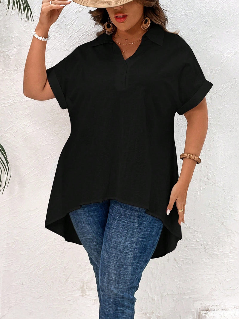 Camisola  Feminina Manga Curta Estrella Plus Size