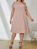 Vestido Feminino manga curta Mariana Plus Size