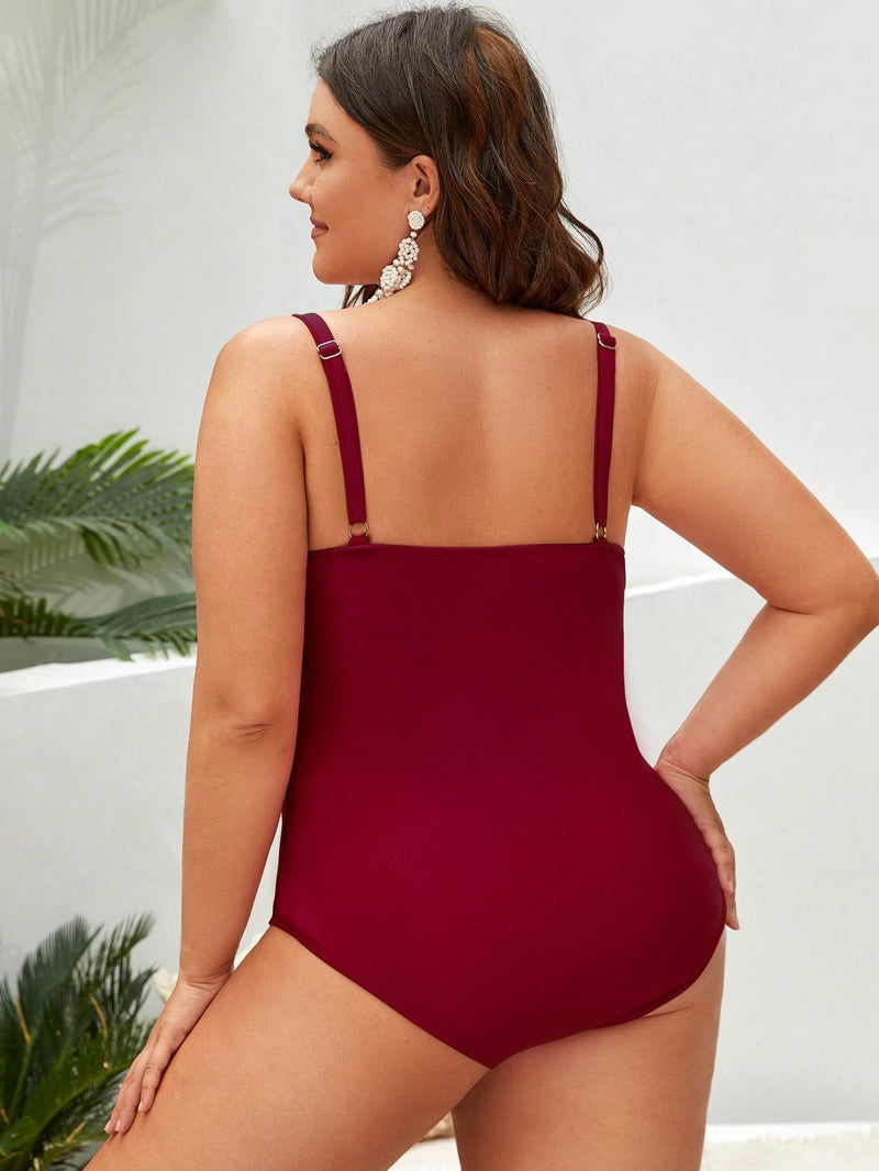 Maiô Feminino Marbella Com Detalhe Cruzado Plus Size E018