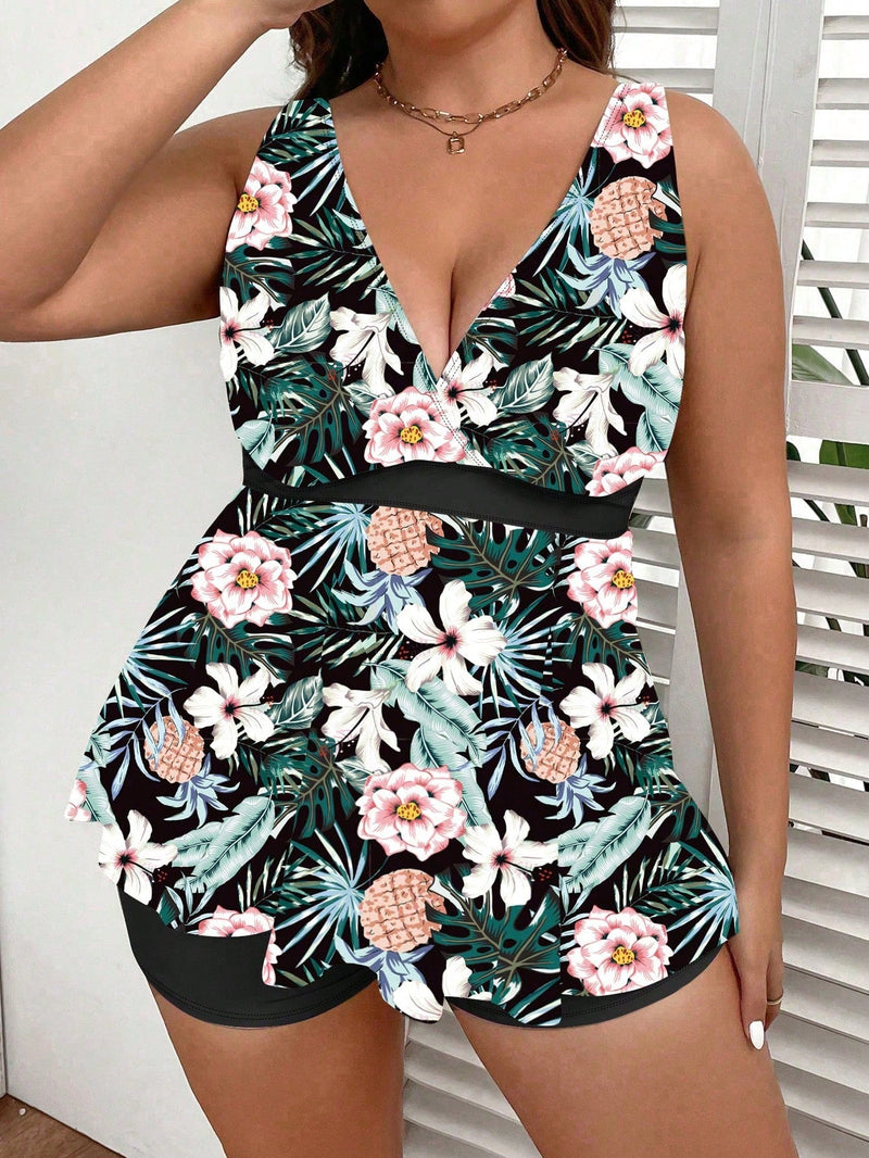 Tankini Feminino Estampado Pietra Plus Size E134