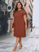 Vestido Feminino manga curta Mariana Plus Size