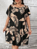 Vestido Feminino Estampado Palmier. Até G8 Plus Size Ae023