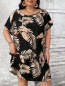 Vestido Feminino Estampado Palmier. Até G8 Plus Size Ae023