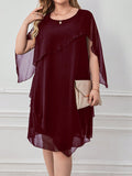 Vestido Feminino Manga Solta Luna Plus Size