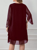 Vestido Feminino Manga Solta Luna Plus Size