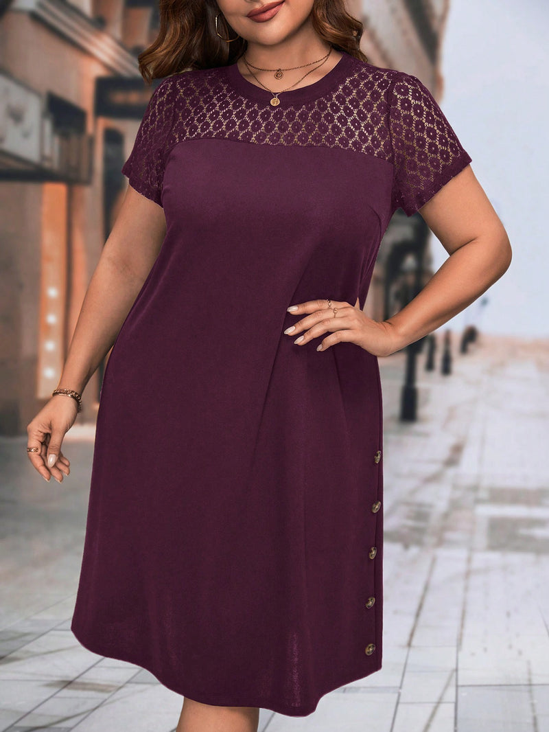 Vestido Feminino manga curta Mariana Plus Size