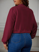 Jaqueta Feminina Bomber Curta com Zíper - Chiara. Plus Size