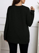 Camisa Feminina de Manga Longa De Malha - Mariana. Plus Size