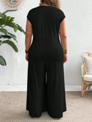 Macacão Feminino com Fechamento Frontal em Botões e Tecido Leve - Ilza. Plus Size