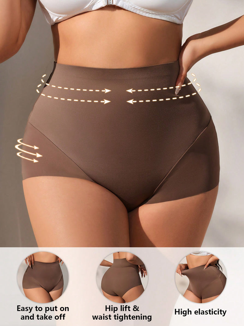 Modelador Feminino Sem Costura com Cintura Alta e Controle Abdominal - Thaina. Plus Size