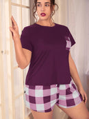 Pijama Xadrez Nathaly Feminina Plus Size