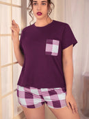 Pijama Xadrez Nathaly Feminina Plus Size