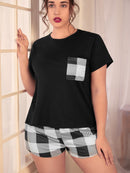 Pijama Xadrez Nathaly Feminina Plus Size
