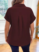 Camisa feminina com Botões Frontais Julia Plus Size