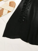 Vestido de Cobertura Feminino com Inserções em Crochê e Mangas Fluidas - Beatriz. Plus Size