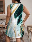 Vestido Feminino Estampado com Modelagem Soltinha e Tecido Confortável - Nicy. Plus Size