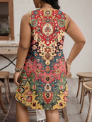 Vestido Feminino Estampado com Modelagem Soltinha e Tecido Confortável - Nicy. Plus Size