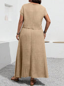 Conjunto feminino, Blusa e saia com decoração de bolso Rosana. Plus Size