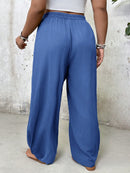 Calça Feminina com Cintura Elástica e Bolsos Mega. Plus Size