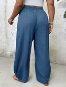 Calça Feminina com Cintura Elástica e Bolsos Mega. Plus Size