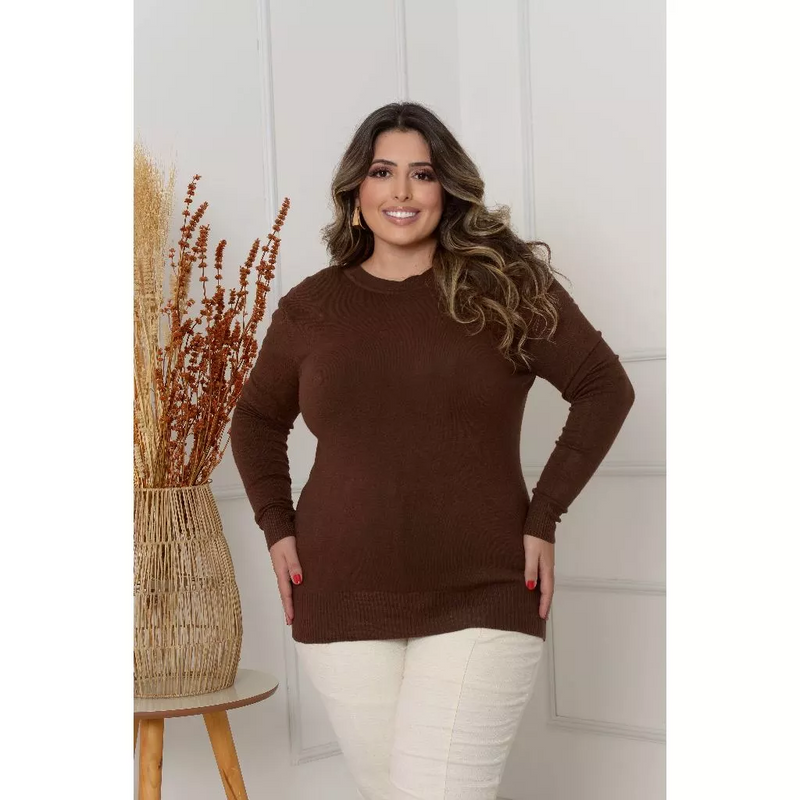 Suéter Feminino Tricot - Kate. Plus Size