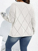 Suéter de tricô Feminino decoração com lantejoulas - Camille. Plus Size