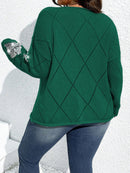 Suéter de tricô Feminino decoração com lantejoulas - Camille. Plus Size