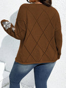 Suéter de tricô Feminino decoração com lantejoulas - Camille. Plus Size